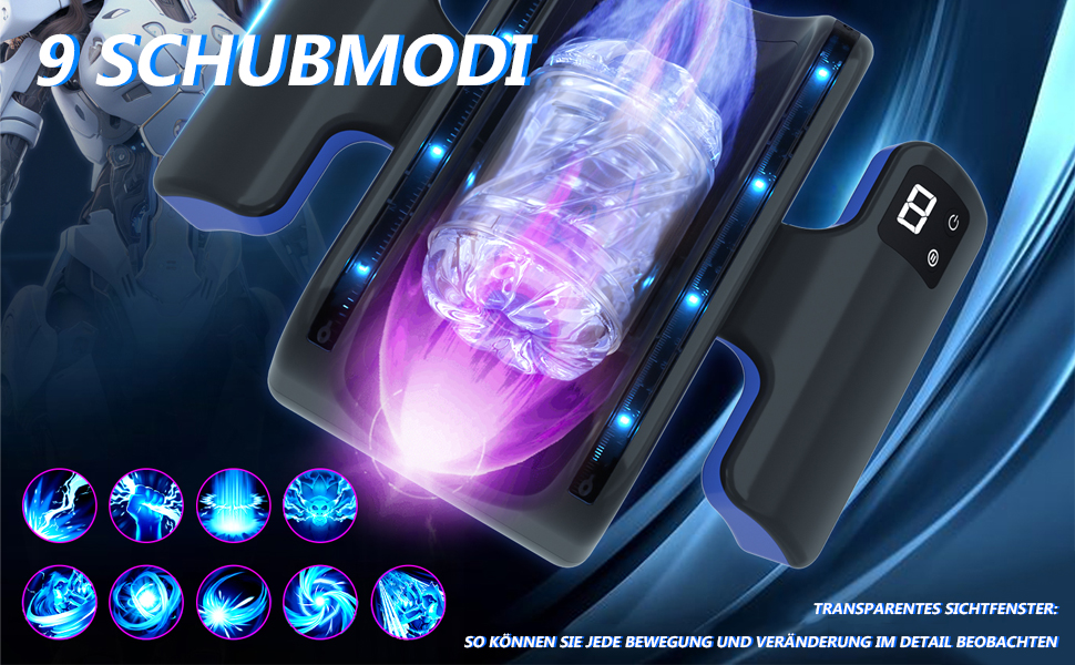 Електричний мастурбатор з двома ручками для чоловіків - 9 режимів, Solo Taschenmuschi Sex Spielzeug