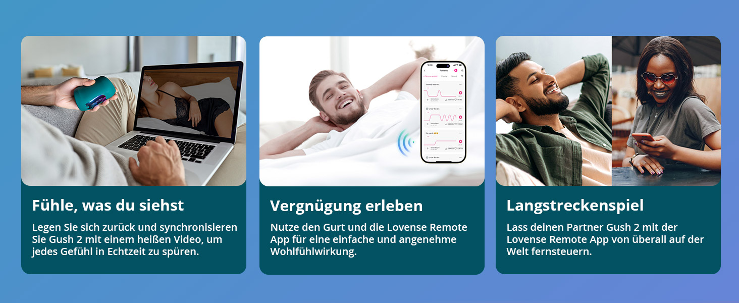 LOVENSE Gush 2 - Автоматичний чоловічий вібратор з пульсацією, керування через додаток, регульовані ремінці, для тренування витривалості