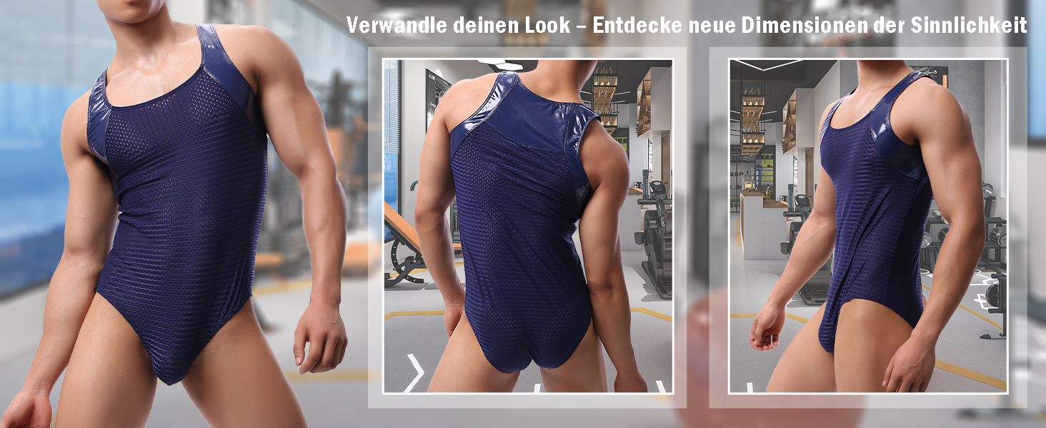 Чоловічий боді YUFEIDA для боротьби, спортивний, облягаючий, чорний, L