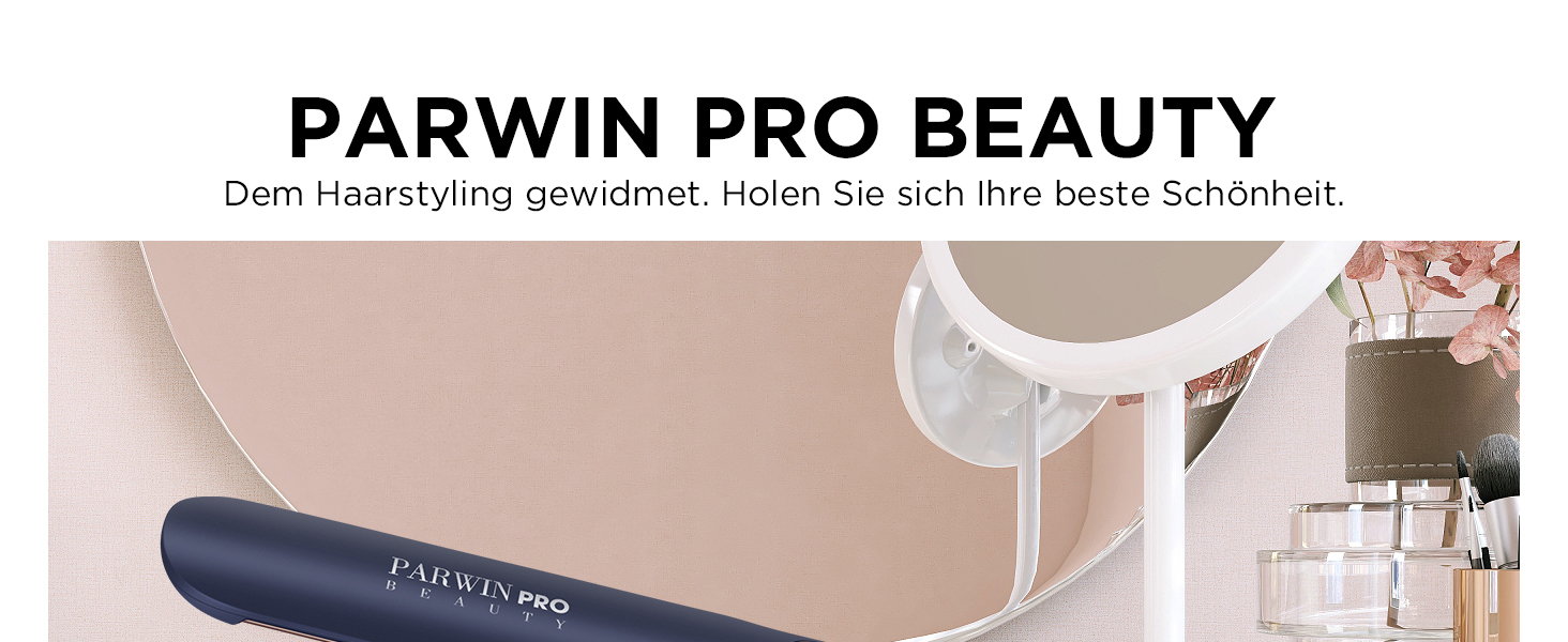 Випрямляч для волосся 2 в 1 PARWIN PRO BEAUTY: стайлер для випрямлення та завивки з нано-титановим покриттям, іонізацією та LCD-дисплеєм (130-230°C)