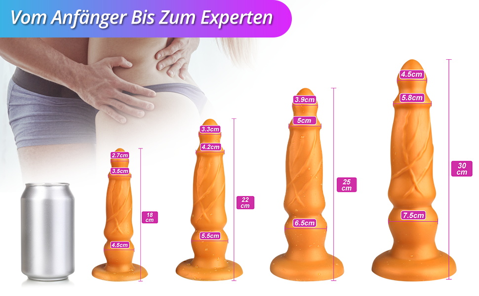 Анальний дildo SXOVO для жінок та чоловіків - 22 см, з присоском, для масажу G-точки та стимуляції простати, еротична іграшка для соло