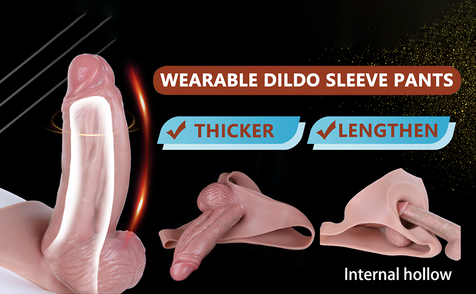 Секс-іграшка для чоловіків: силіконовий рукав для збільшення пеніса, XXL, з пенішовою накладкою