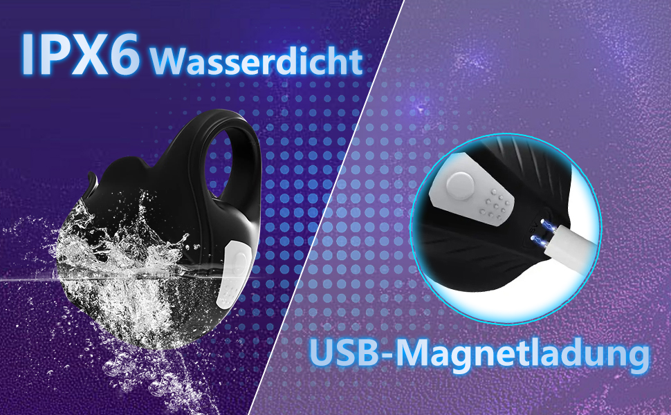 Вібраційний кільце для пеніса Buntune 2-в-1 з пультом дистанційного керування - 9 режимів, масажер для чоловіків