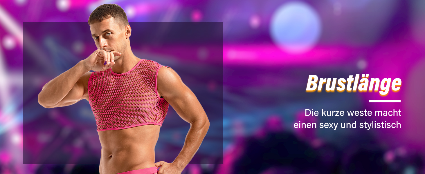 Чоловіча футболка Amy Coulee з сіткою, чорна (мереживна футболка, майка)