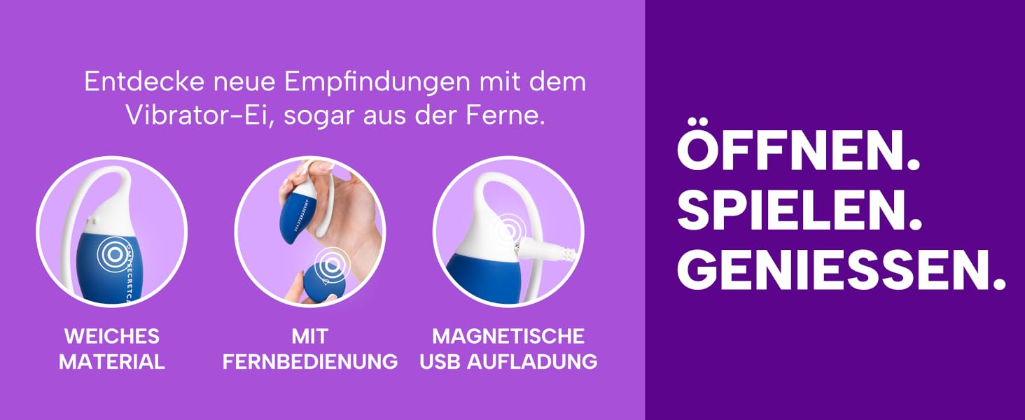 Віброяйце з дистанційним керуванням MySecretCase – вібратор для чоловіків, жінок та пар, стимулятор G-точки, для дорослих, блакитний