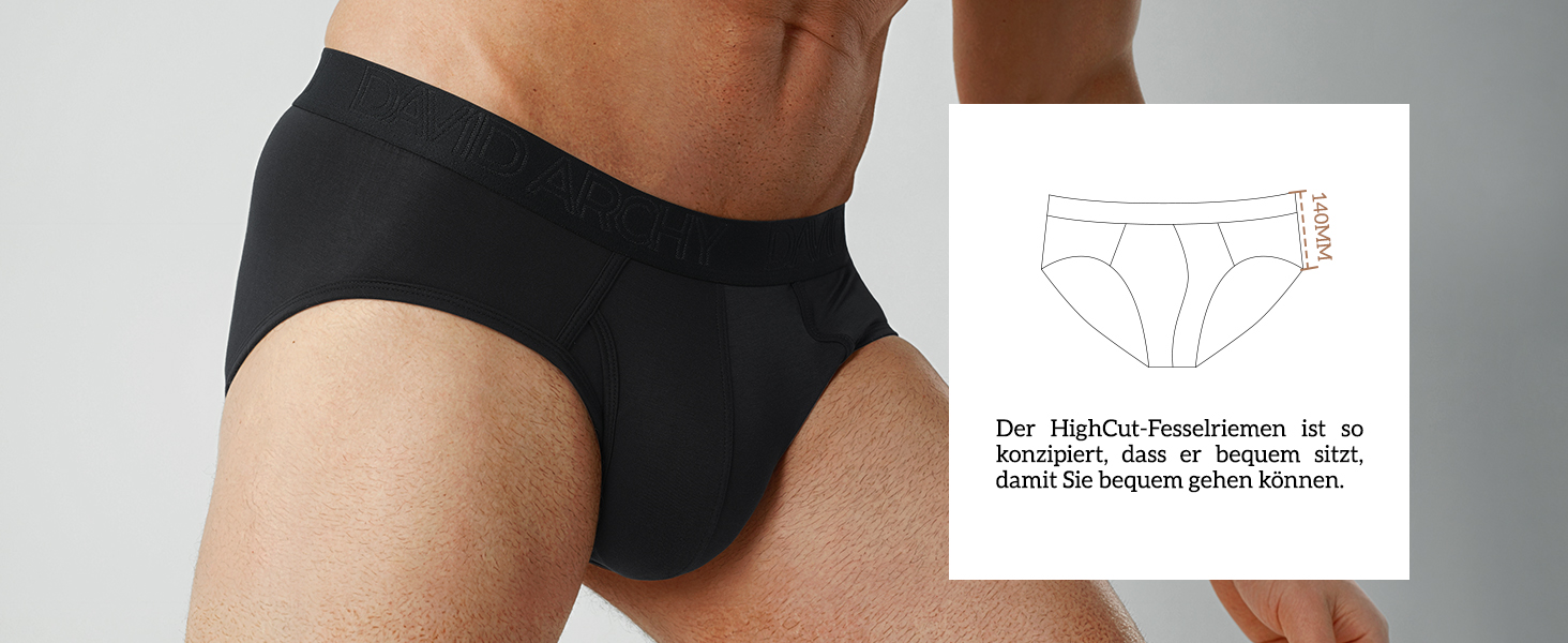 Чоловічі труси DAVID ARCHY (4 шт.) з бамбукової віскози, XL, сірі