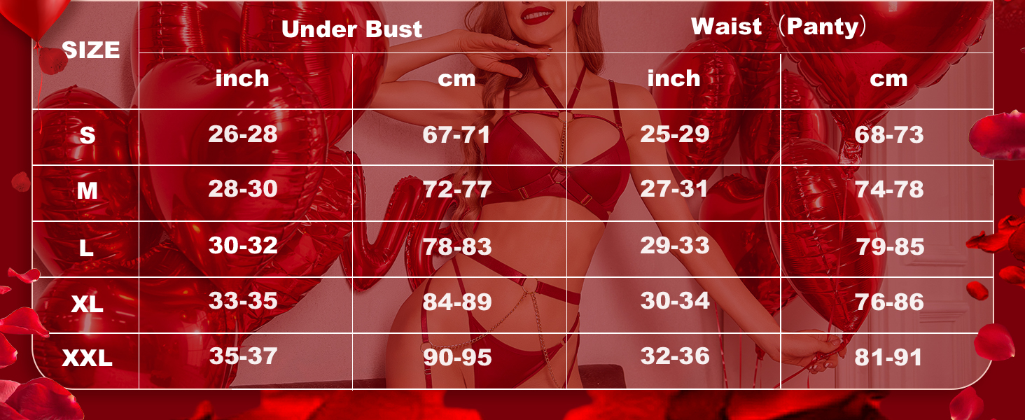 Жіночий комплект спідньої білизни RSLOVE з бретельками - Сексуальна білизна бюстгальтер та труси, 6 предметів, чорний колір