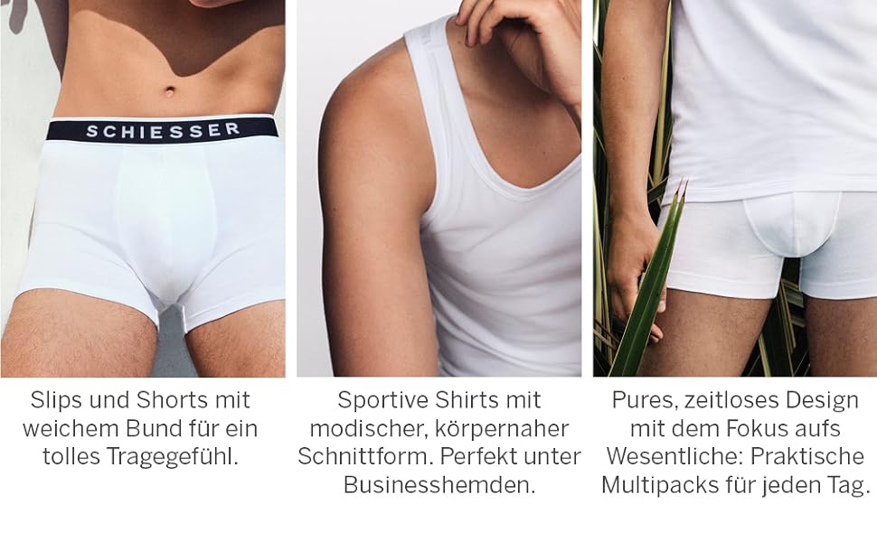 Труси чоловічі Schiesser 3 шт. Bio Baumwolle Multipack Organic XL чорні