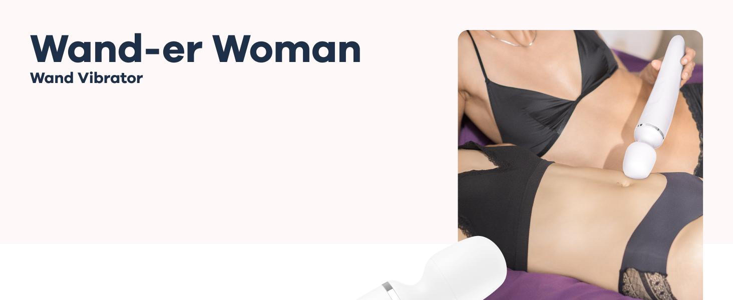 Satisfyer Wand-er Woman: Масажер-паличка з 50 режимами вібрації | Інтимні іграшки для жінок та чоловіків | Тихий та потужний вібратор для тіла | Білий колір