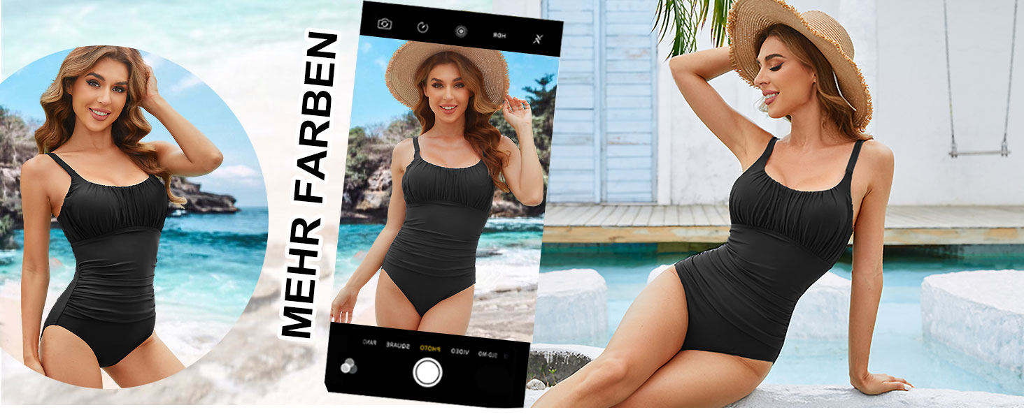 Бкині з високою талією YNIQUE для жінок: корегуючий ефект, синій з квітковим принтом, XL