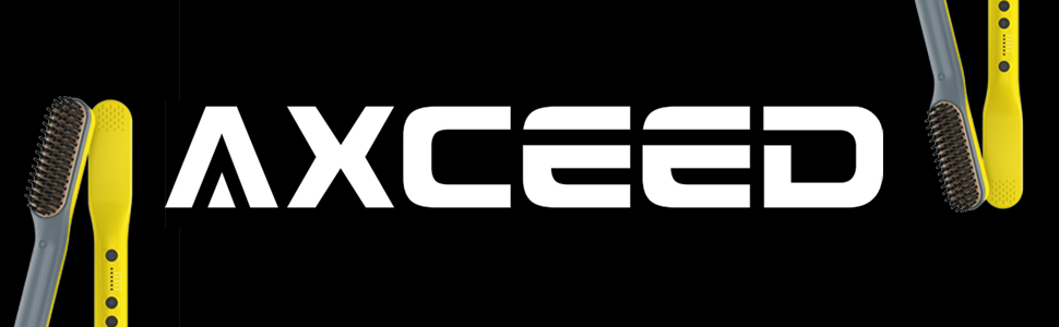 Електричний вирівнювач для бороди та волосся Axceed 2-in-1, іонна щітка-випрямляч з швидким нагріванням до 200°C