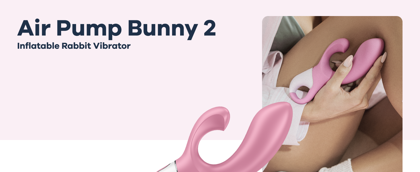 Satisfyer Air Bunny 2 - вібратор з надувним валом | Силікон | 12 режимів | Для жінок