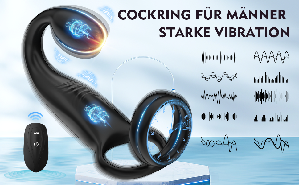 Вироб для пар: кільце для статевого члена з вібрацією, набір секс-іграшок для чоловіків, стимуляція простати, анальний плагін, 10 режимів вібрації