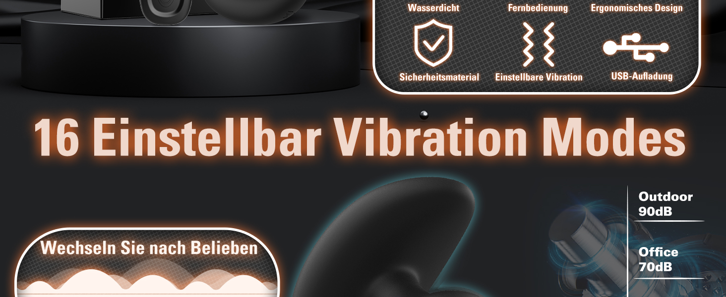 Вібратор анальний для початківців Yivans з пультом дистанційного керування, 16 режимів, тиха робота, для жінок та пар