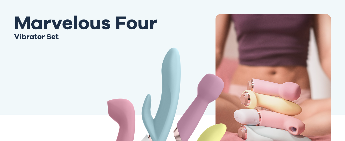 Набір вібраторів Satisfyer Marvelous Four | 4 в 1 | Для жінок | Водонепроникний (IPX7) | Преміум якість