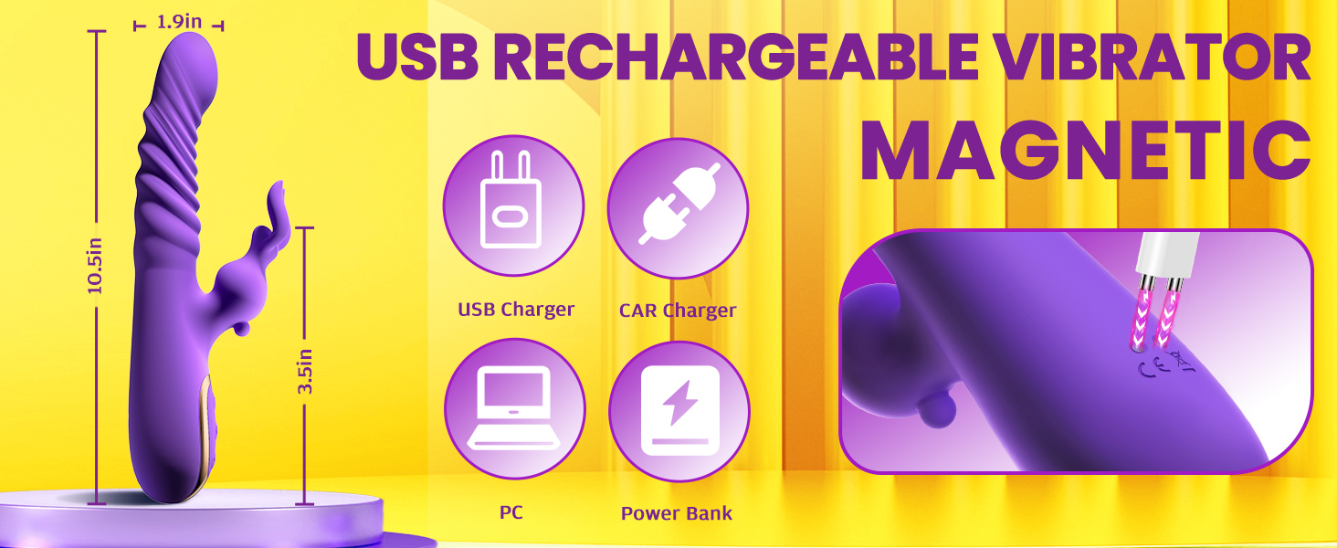 LYAMais 3-в-1 Вібратор для жінок: G-Punkt, Кліторальний стимулятор, Анальний вібратор. 6 режимів, телескопічний дизайн. Іграшка для дорослих