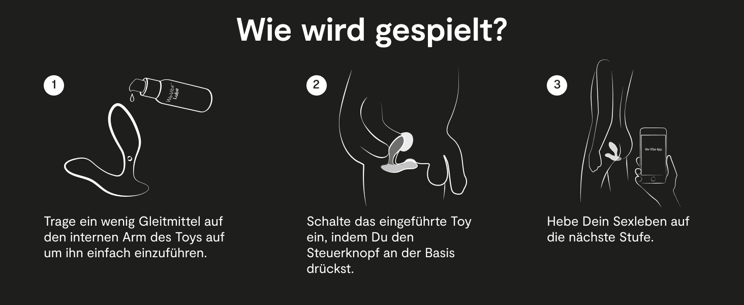 We-Vibe Vector + Virbierender Anal Plug: Масажер простати та периануму для чоловіків, дистанційне керування, додаток, гнучкий силіконовий секс-іграшка (чорний)