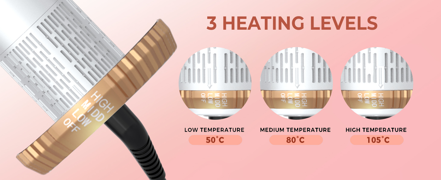 Мультистайлер для волосся 6 в 1 MogaWave Hairstyler Pro Airbrush: фен-щітка, автоматичний курлер та вирівнювач для об'єму, завивки та гладкості, бежевий