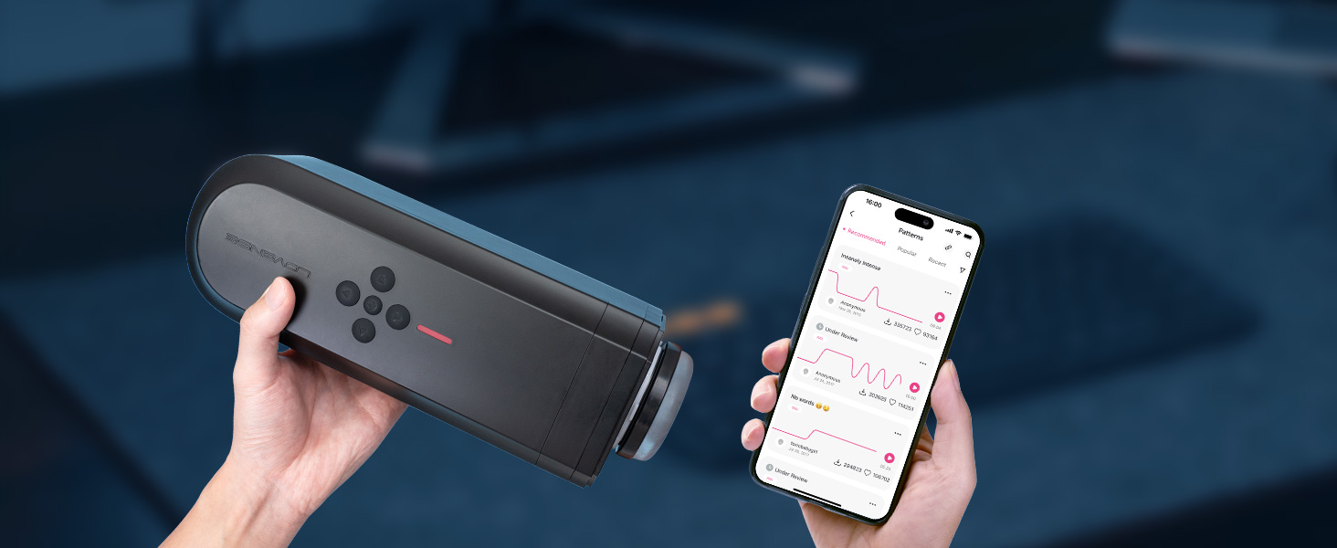 LOVENSE Solace - Автоматичний електричний секс-іграшка для чоловіків з пультом керування, різні режими, для соло та парних ігор