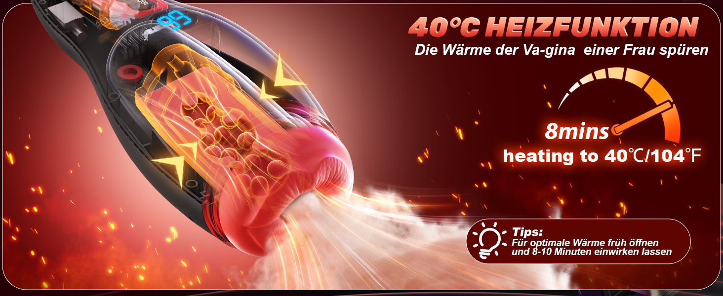 Електричний вібратор для чоловіків 6-в-1 з функцією тримача для телефону, реалістичною ротовою порожниною та керуванням через додаток