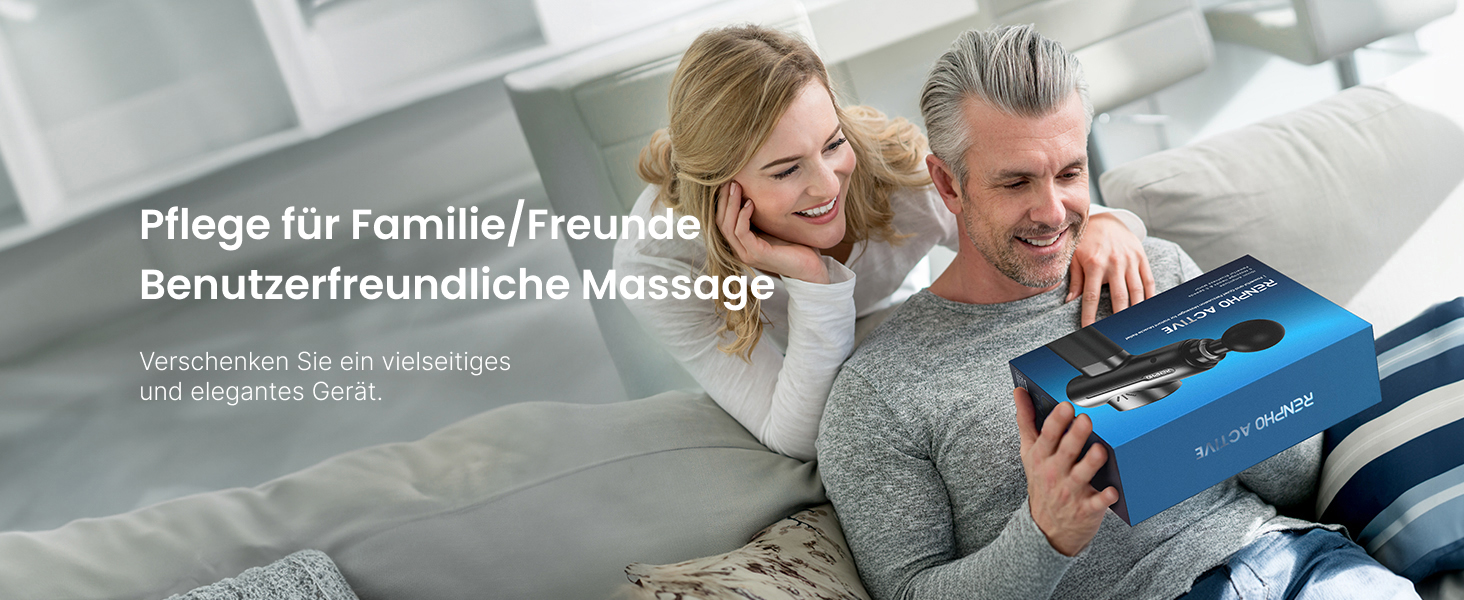 Перкусійний масажер RENPHO Massage Gun Active BK, електричний пістолет для масажу м'язів, 3200 об/хв, акумулятор 2500mAh, USB-C, чорний