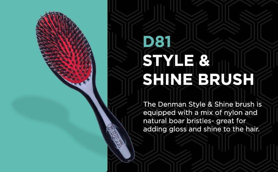 Щітка для волосся Denman D81 Paddle Brush, розчісувальна велика, чорна