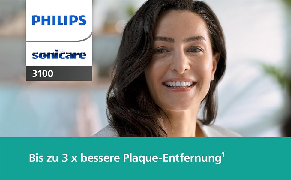 Електрична звукова зубна щітка Philips Sonicare Series 3100 HX4033/26 з датчиком тиску, 3 режимами інтенсивності та дорожнім чохлом, темно-зелена