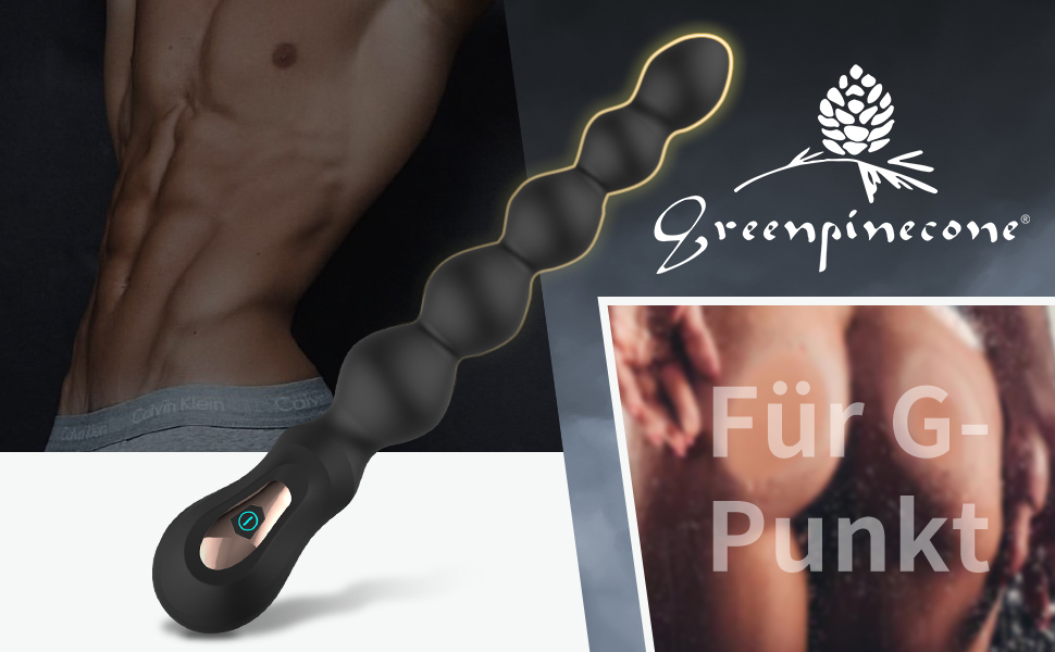 Вібратор для простати Greenpinecone Super Analvibrator з 7 режимами вібрації, силікон, 23.5 см. Для чоловіків та жінок