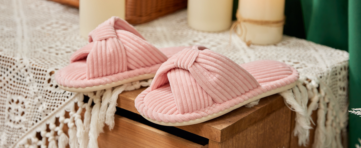 Жіночі капці Chantomoo з ефектом пам'яті (Memory Foam), відкриті пальці, вельветові домашні тапочки для ванної та спальні, протиковзкі, колір сапфіровий синій, розмір 35/36 EU