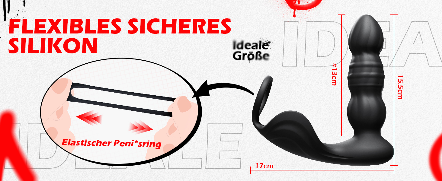 Вібратор для чоловіків для стимуляції простати, анальний плагін з кільцем, 3 режими, 10 вібрацій. Іграшки для дорослих, для пар.