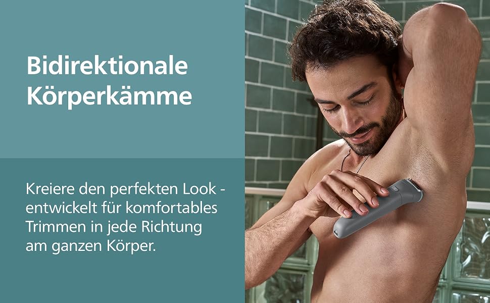 Тример для тіла та інтимних зон Philips Bodygroom Series 3000 BG3480/15, водонепроникний, з системою захисту шкіри, 80 хв роботи