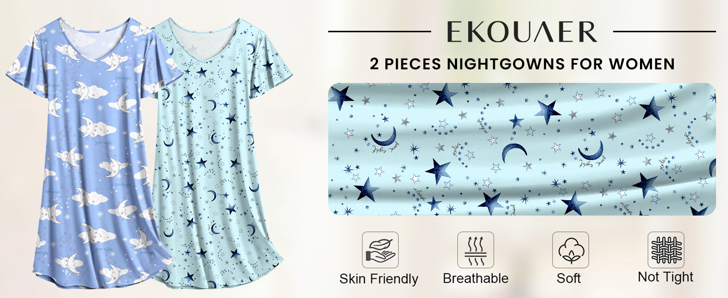 Світло-чорний шовковий халат з нічною сорочкою Ecouaer (2 шт.) - елегантна піжама для дому та свят