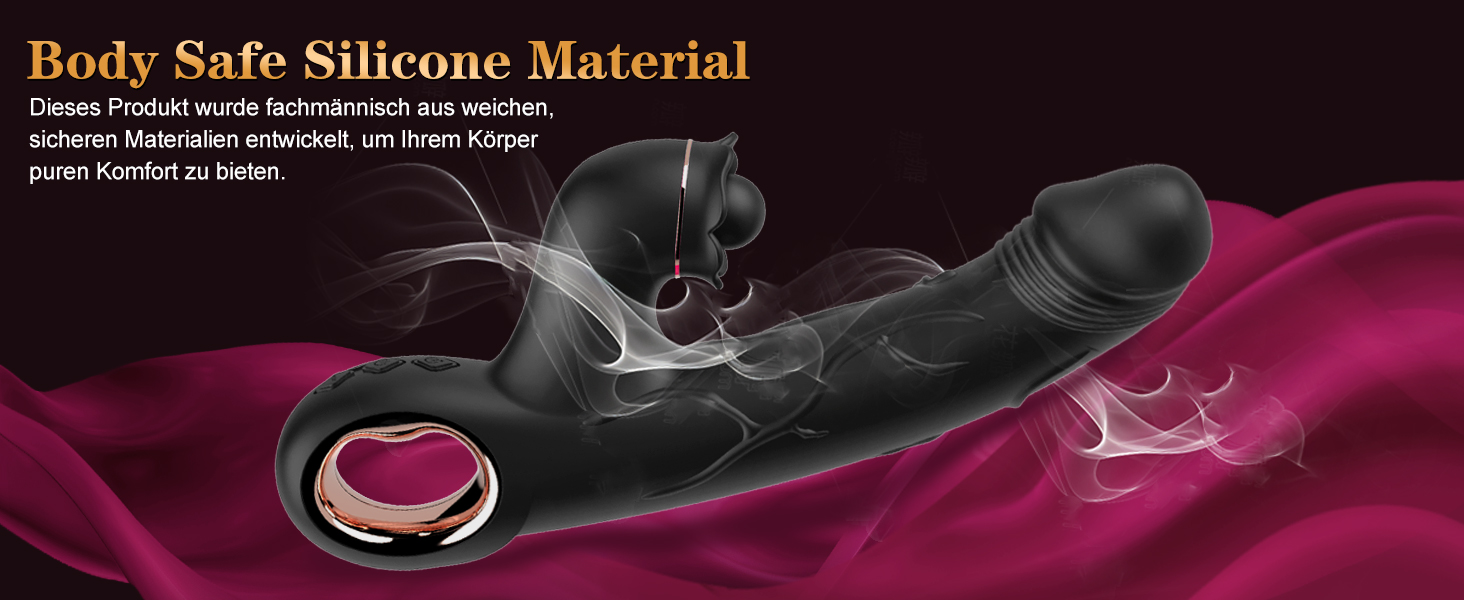 Вібратор для жінок Rabbit з кліторальною стимуляцією, Dildo, G-spot, 10 режимів, анальний вібратор, іграшка для дорослих, для пар (чорний)