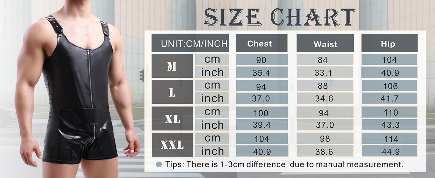 Чоловічі шорти QiaTi без рукавів, лосини на блискавці з екошкіри, боді з 2 кишенями, для повсякденного та клубного стилю, чорний, XL