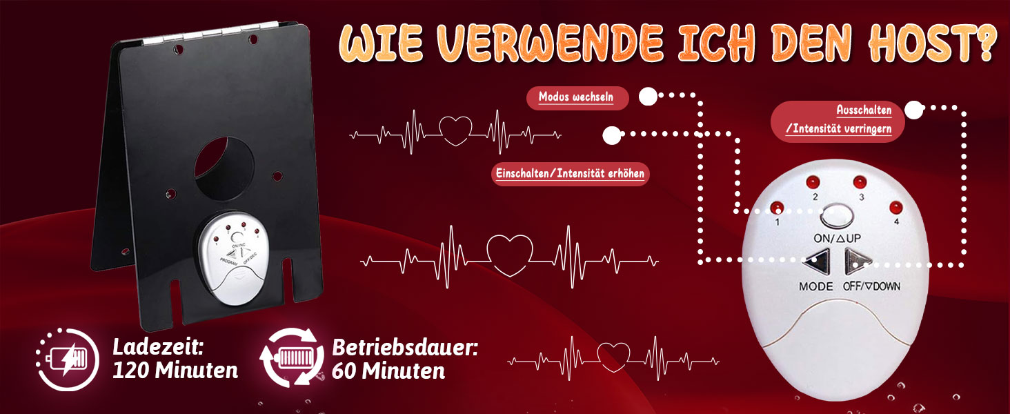 Електричний пристрій для стимуляції та контролю, чорний