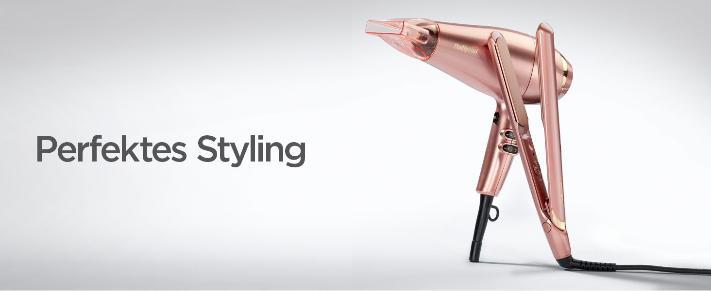 Випрямляч для волосся BaByliss Rose Gold 2598PE з керамічними пластинами, регулювання температури до 235°C, швидкий нагрів, універсальна напруга