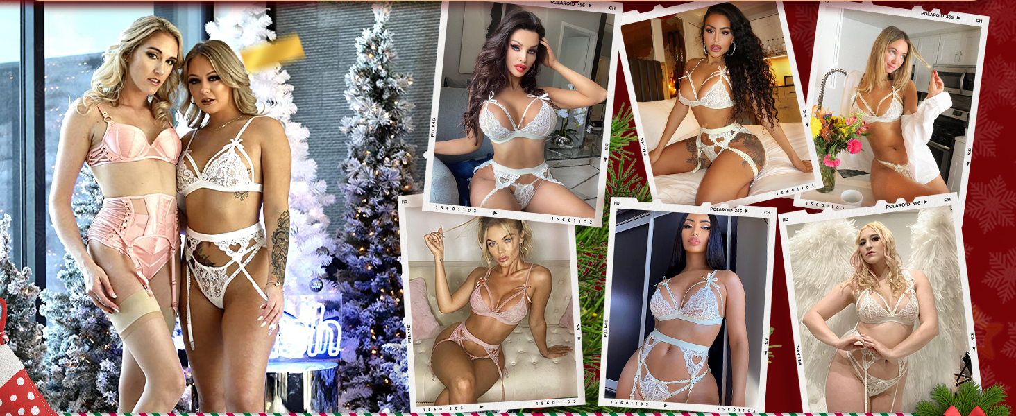 Жіночий комплект спідньої білизни RSLOVE, чорний та червоний, Remix Set