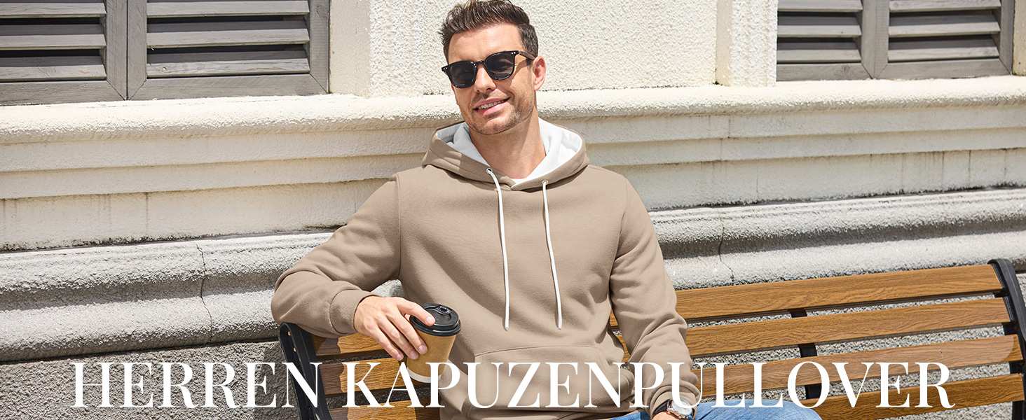 Чоловічий худі COOFANDY з капюшоном, бавовняний флісовий світшот, білий, розмір S