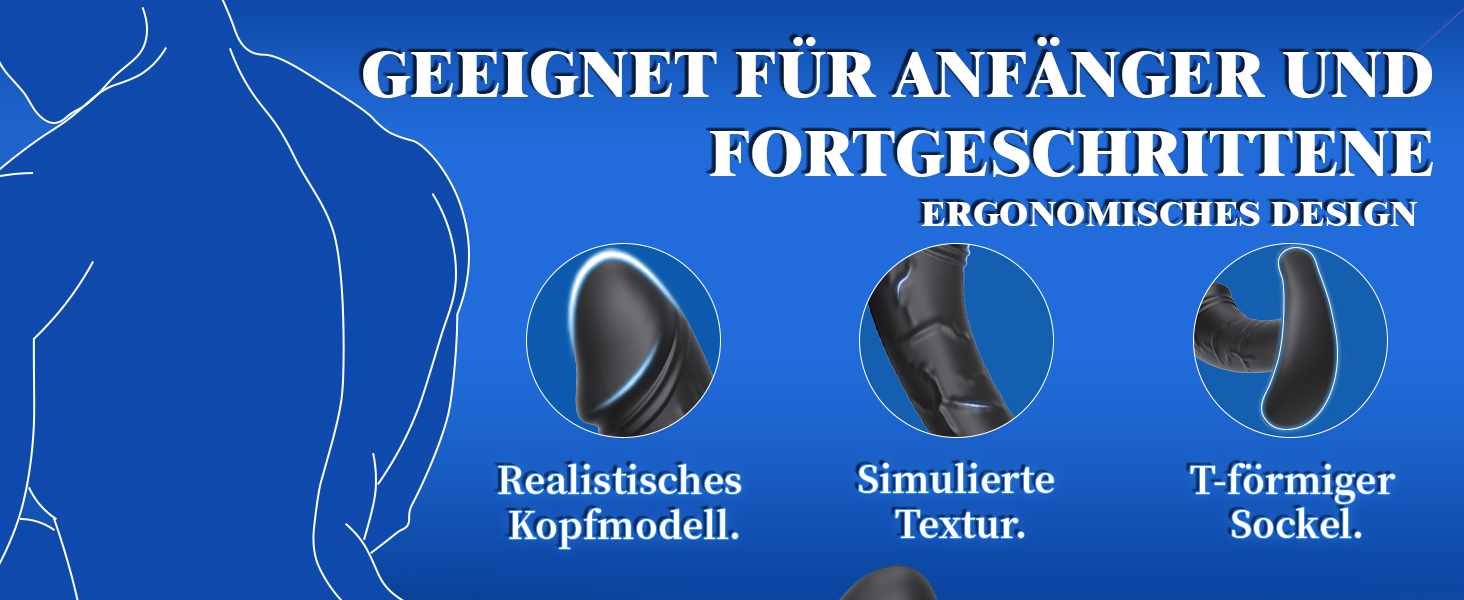 Анальний плагін (набір 3 шт) для жінок та чоловіків, силіконовий, T-подібна база - Dildo, секс-іграшка для початківців та досвідчених