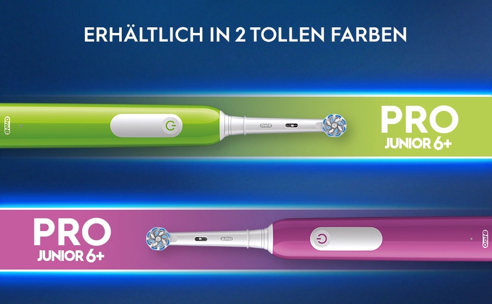 Електрична зубна щітка для дітей Oral-B Pro Junior, фіолетова, 3 режими чищення, м'яка щетина, для дітей від 6 років, з 1 насадкою