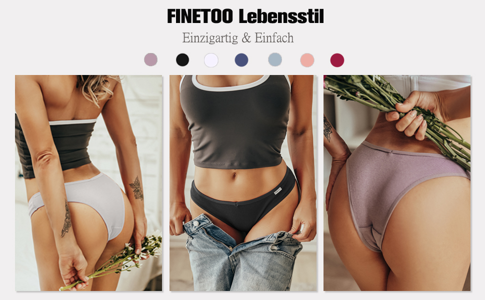 Набір жіночих бразильянів (10 шт.) FINETOO – зручна бавовняна білизна, набір трусиків-бразильянів, жіноча білизна, безшовні трусики, трусики-хіпстер, мікс кольорів