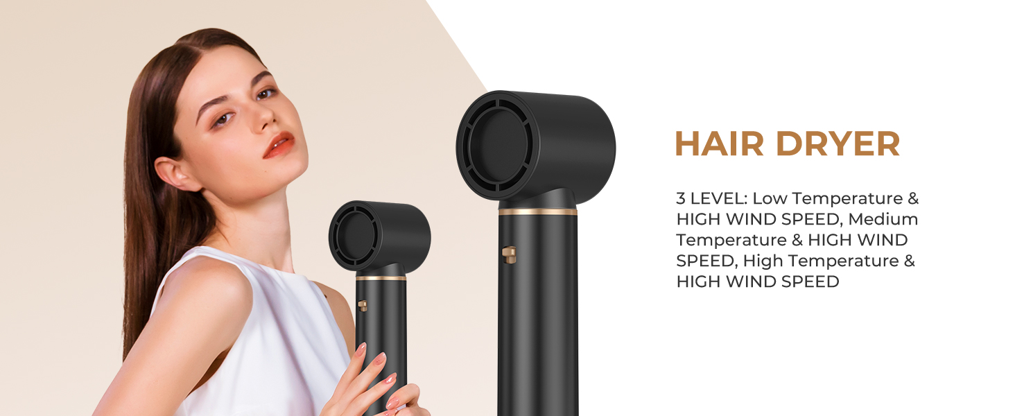 Мультистайлер для волосся 5 в 1 UKLISS Airstyler Pro: фен, брашинг, гольфре, вирівнювач та сушка для волосся, 1000 Вт, Сріблястий/Золотий
