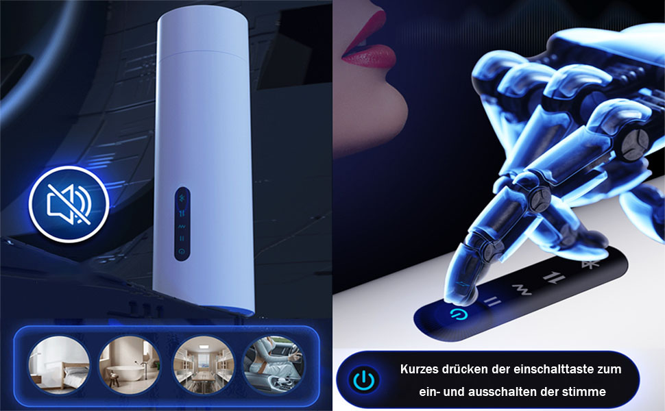 Електричний масажер для чоловіків з Bluetooth, нагрівання та вібрацією. Інтимні іграшки для соло-використання