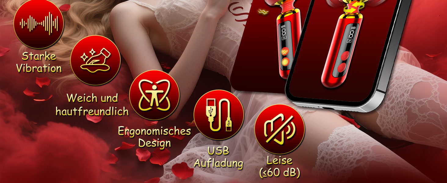 Вібратор жіночий G-Spot з 9 режимами, поворотний на 360°, стимулятор клітора, водонепроникний, червоний