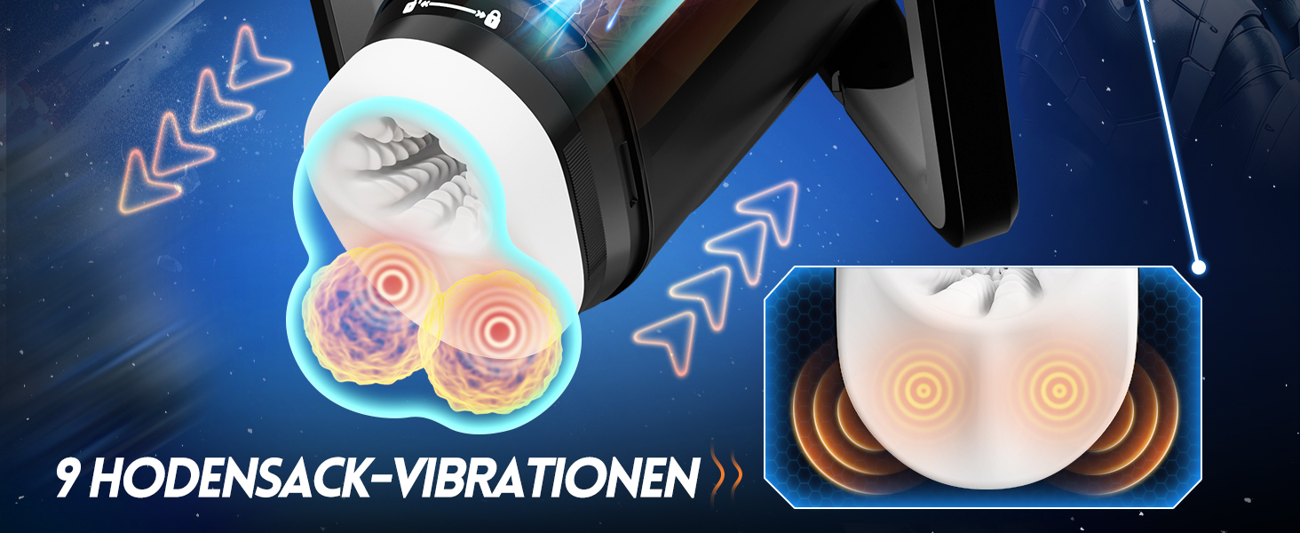 Інтимна іграшка для чоловіків Eanatoys з 9 вібраціями, телескопічною функцією, 3D-реалістичною вагіною та LCD-дисплеєм. Чорний колір