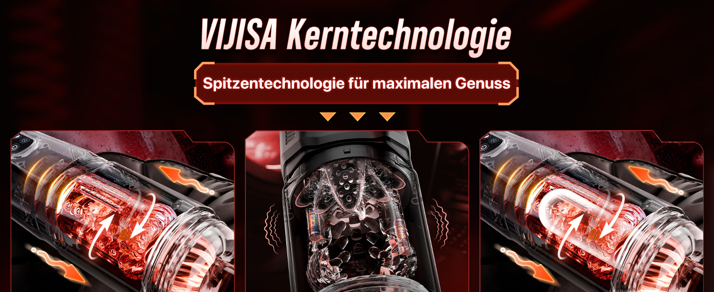 Мастурбатор для чоловіків KI-Interaktion з 7 режимами вібрації, ротацією та імітацією язика - секс-іграшка