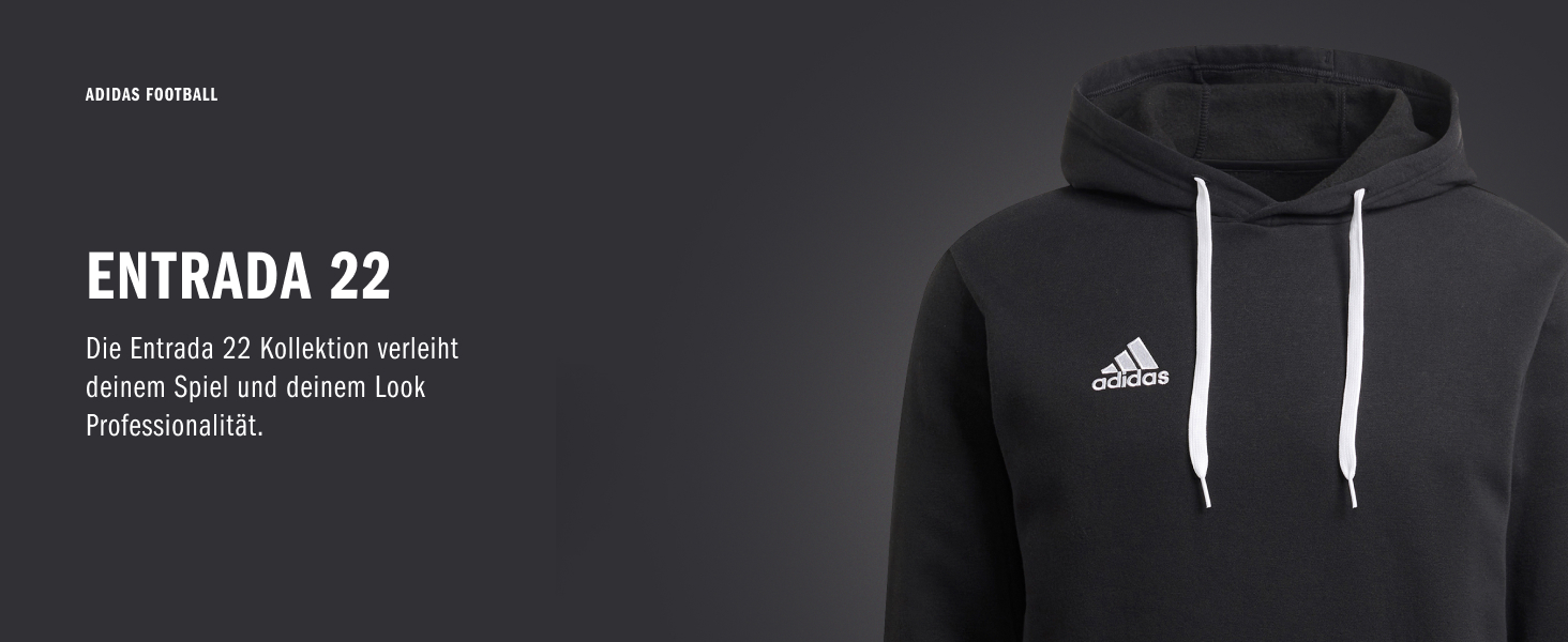 Чоловіча толстовка з капюшоном Adidas Entrada 22, чорна, розмір L