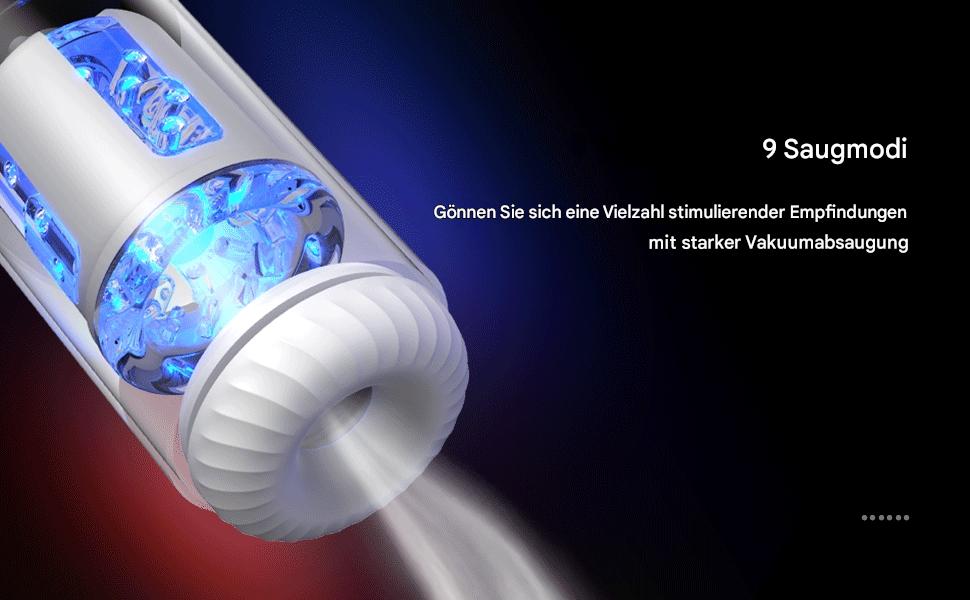 Масажер для чоловіків 2-в-1 з помпою для збільшення, 9 режимів, LCD-дисплей, автоматичний