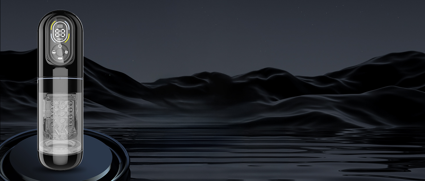 Електричний мастурбатор для чоловіків з 7 режимами, телескопічною функцією, ротацією, всмоктуванням, вібрацією та витоком