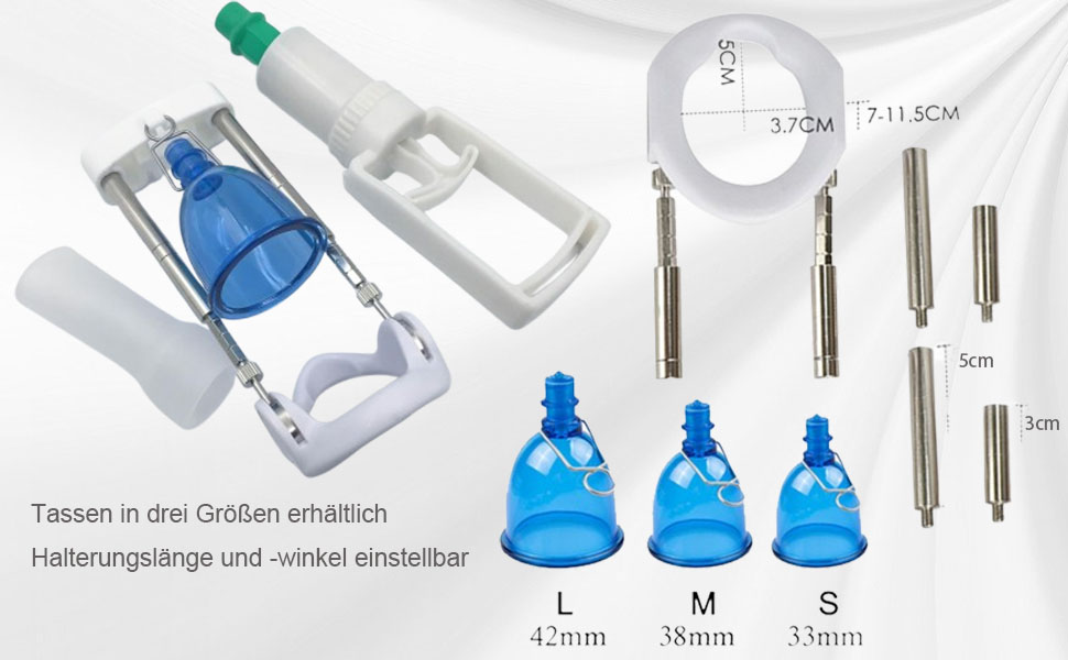 Набір для збільшення статевого члена Yasexx: пеніс-насос, екстендер, стимулятор ерекції